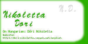 nikoletta dori business card