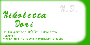 nikoletta dori business card